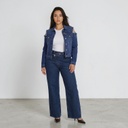 Super Straight jeans femme avec braguette décalé- SARRA 2.0