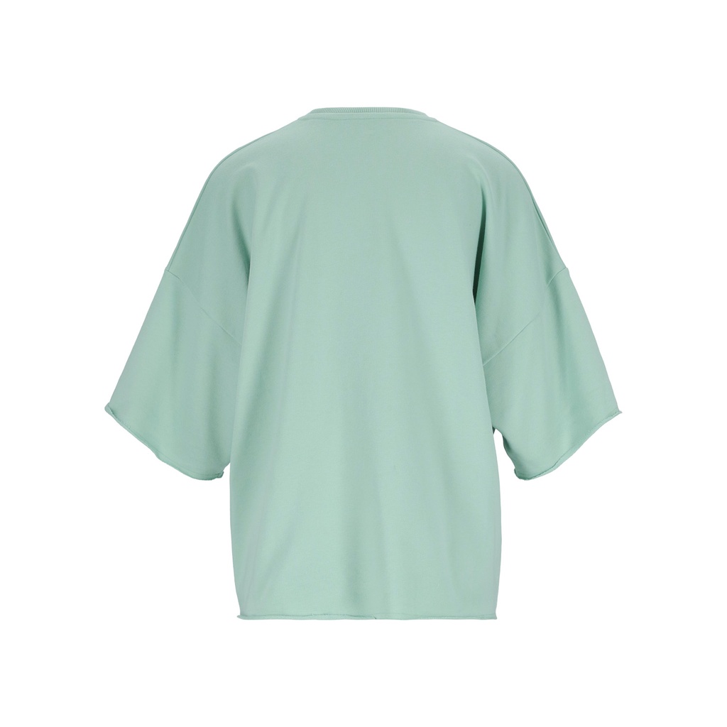 Sweat oversized femme manches courtes   avec broderie