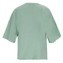 Sweat oversized femme manches courtes   avec broderie