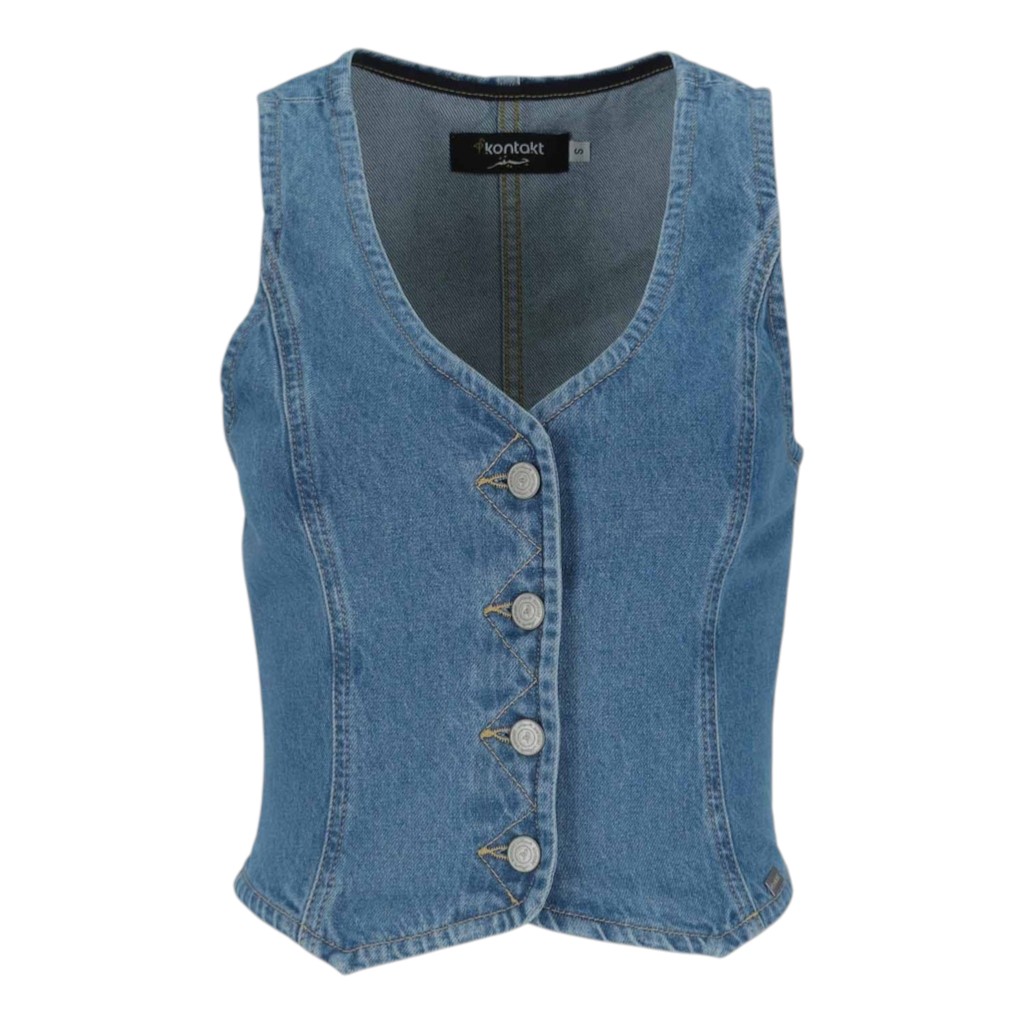 Gilet femme sans manches en jeans Ghalia 3.0