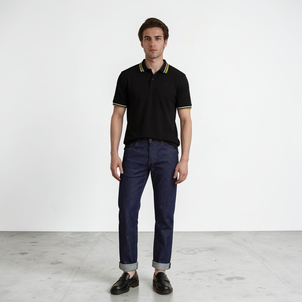 Polo homme manches courtes avec broderie