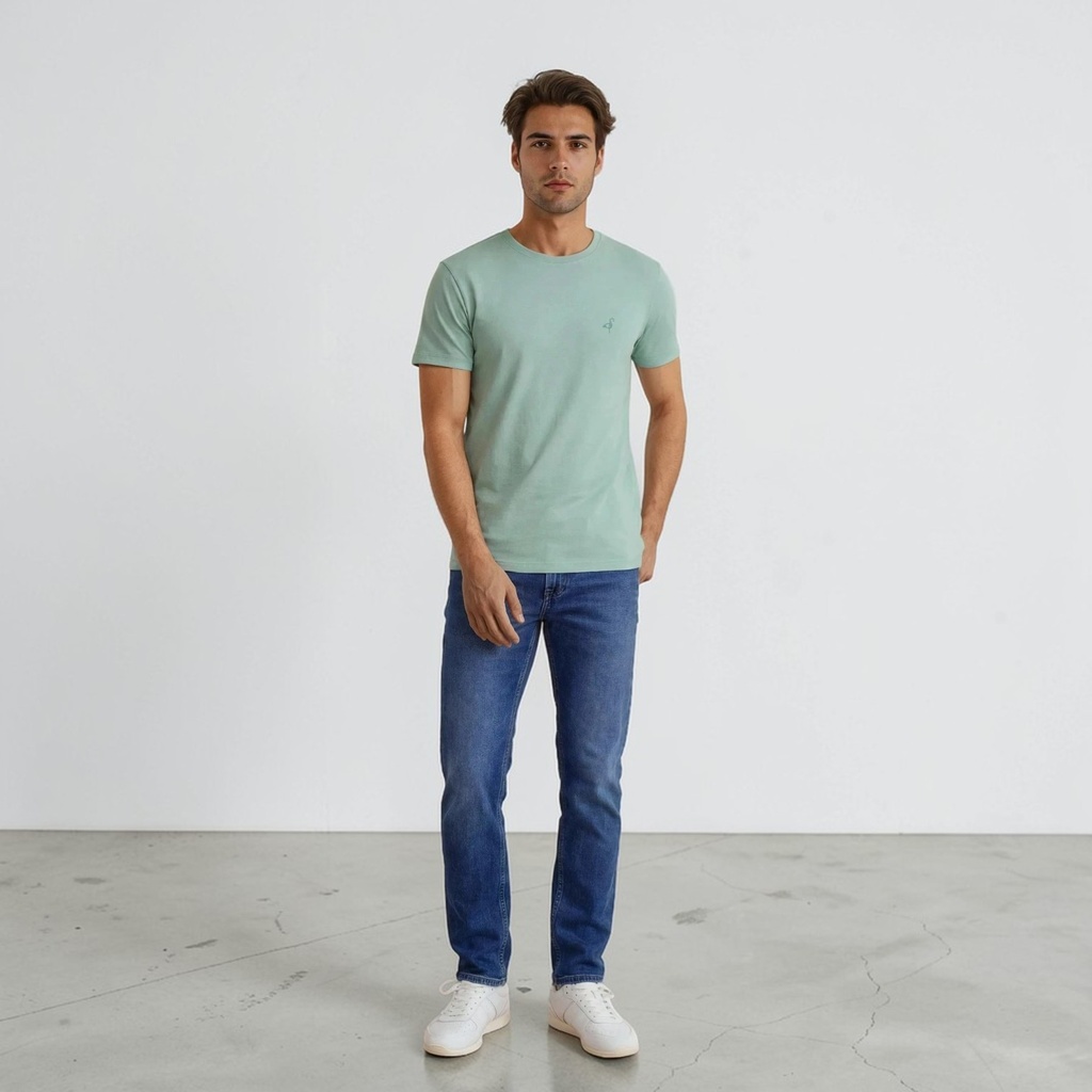 T-shirt homme manches courtes avec broderie