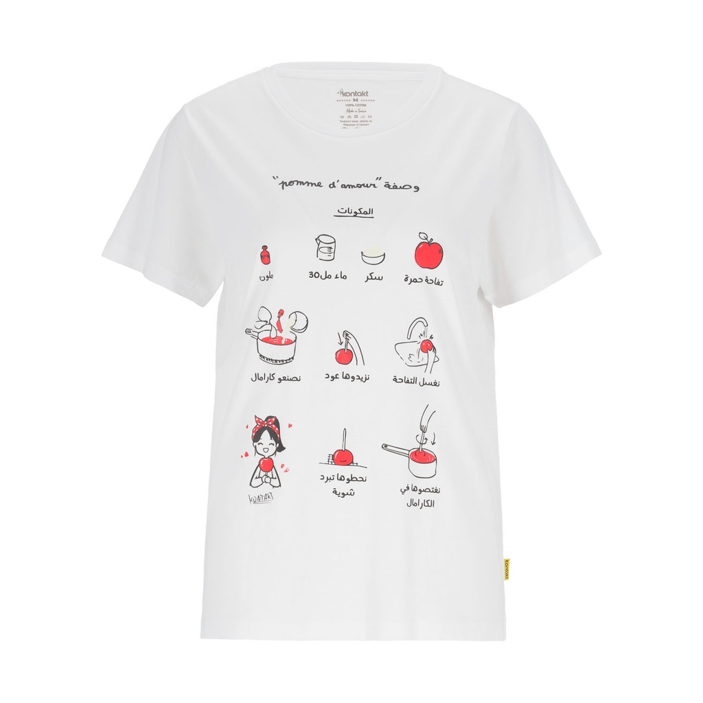 T-shirt femme manches courtes Pomme D’amour