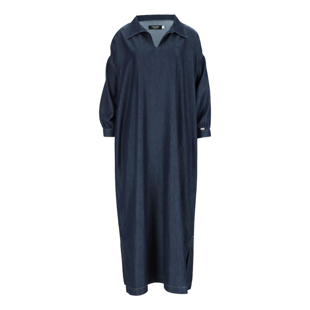 Robe jebba femme avec broderie en jeans