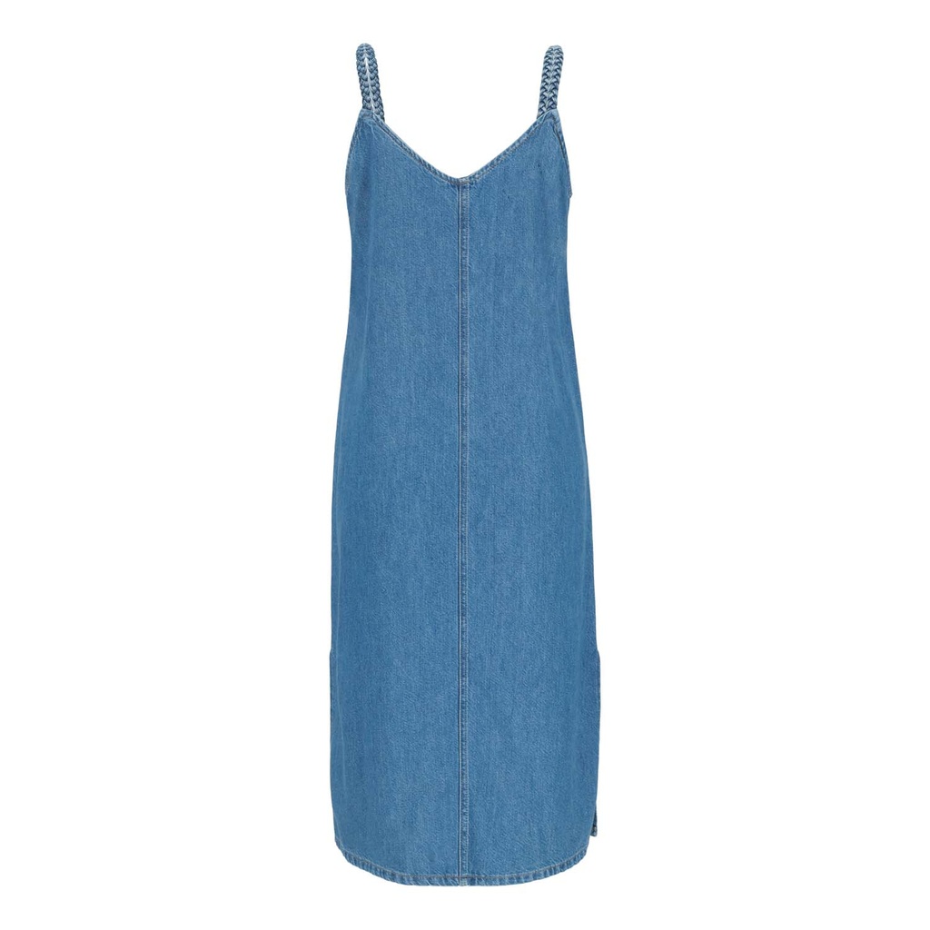 Robe bretelle fluide femme en jeans THANIA