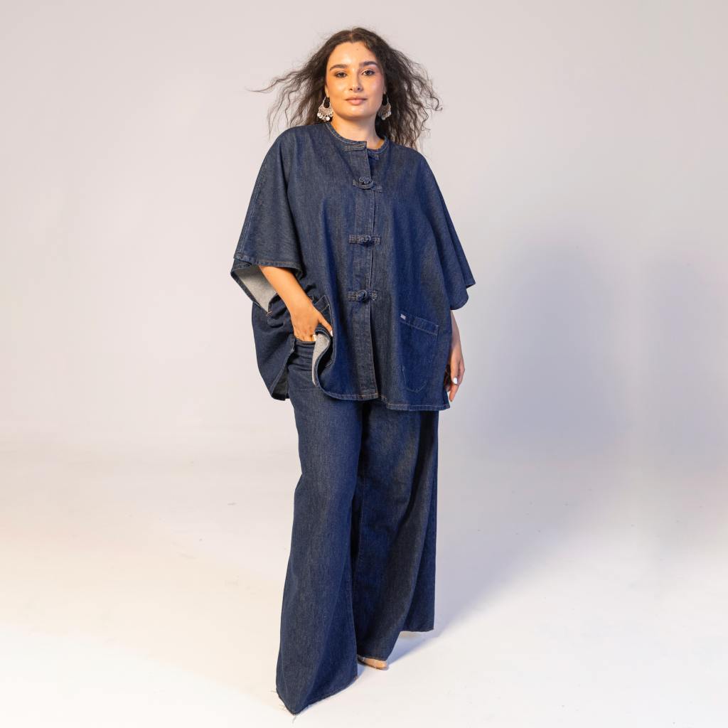 Poncho femme avec poche plaquée - ZINA 2.0