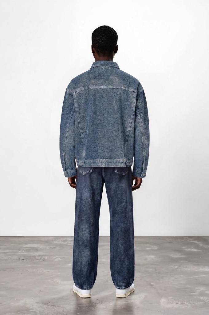 Veste oversized unisexe en jeans Heavy Used Effect - TUNIS FASHION WEEK 2024
