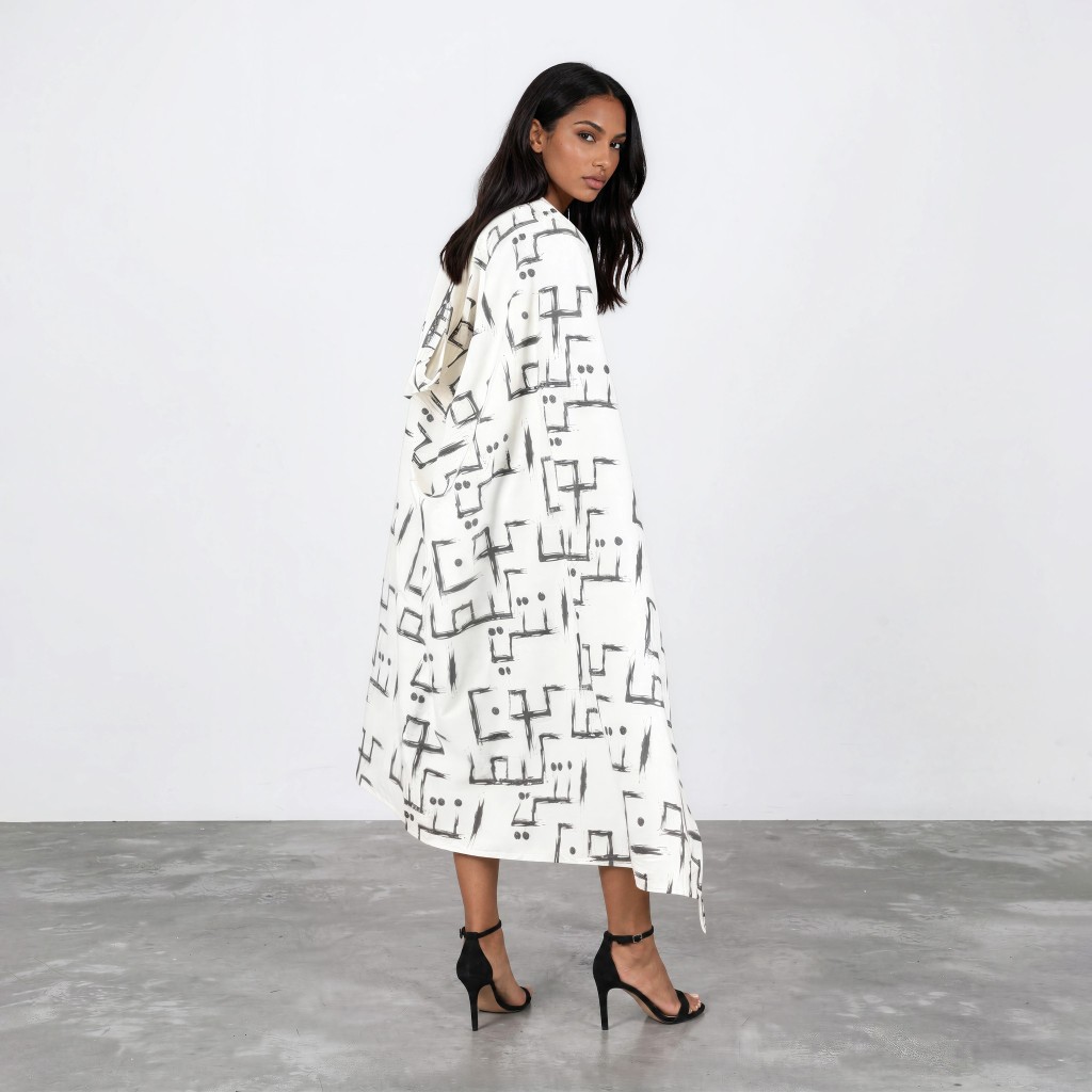 Safseri unisexe en jeans IMPRIME  كون كيما انتي  HEAVY PRINT AND LASER - TUNIS FASHION WEEK 2024
