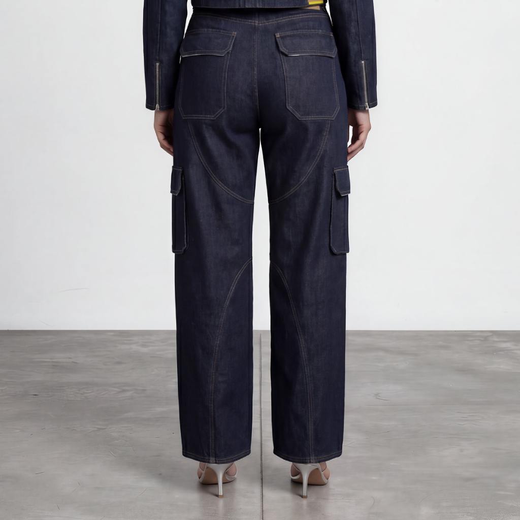 Baggy unisexe avec des poches détachables en jeans Selvedge And Raw Look - TUNIS FASHION WEEK 2024