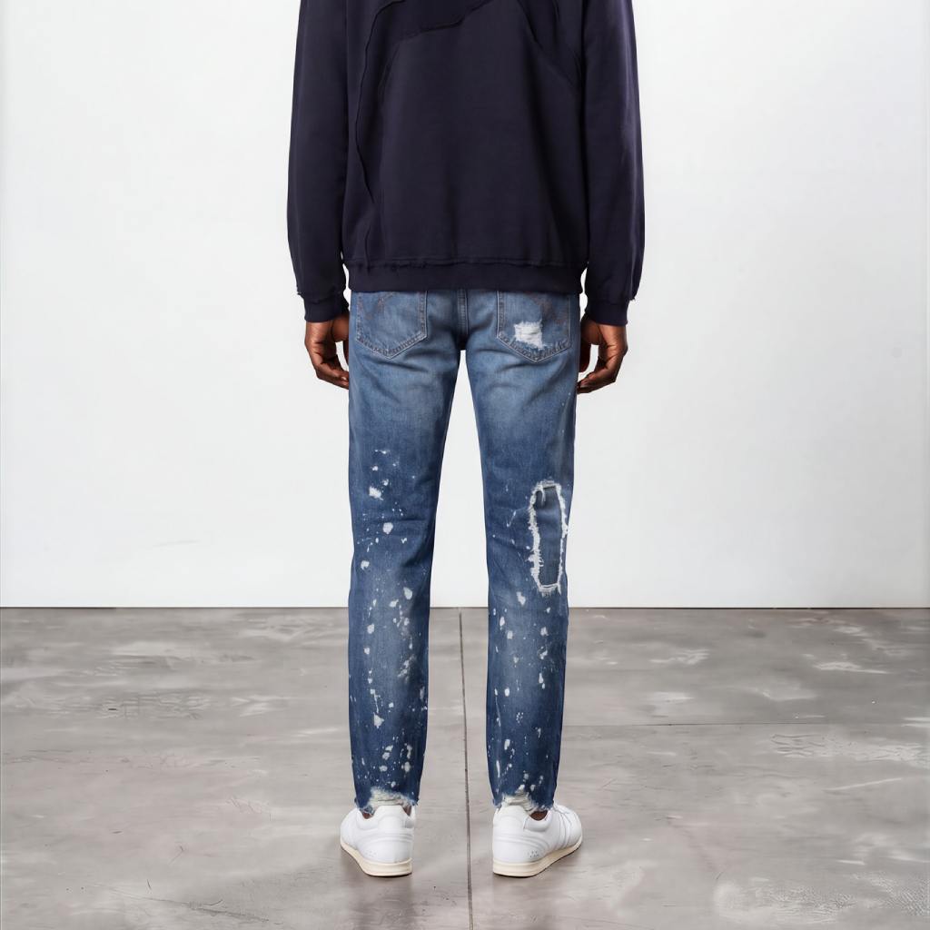 Regular jeans unisexe Heavy Used Effect - TUNIS FASHION WEEK 2024