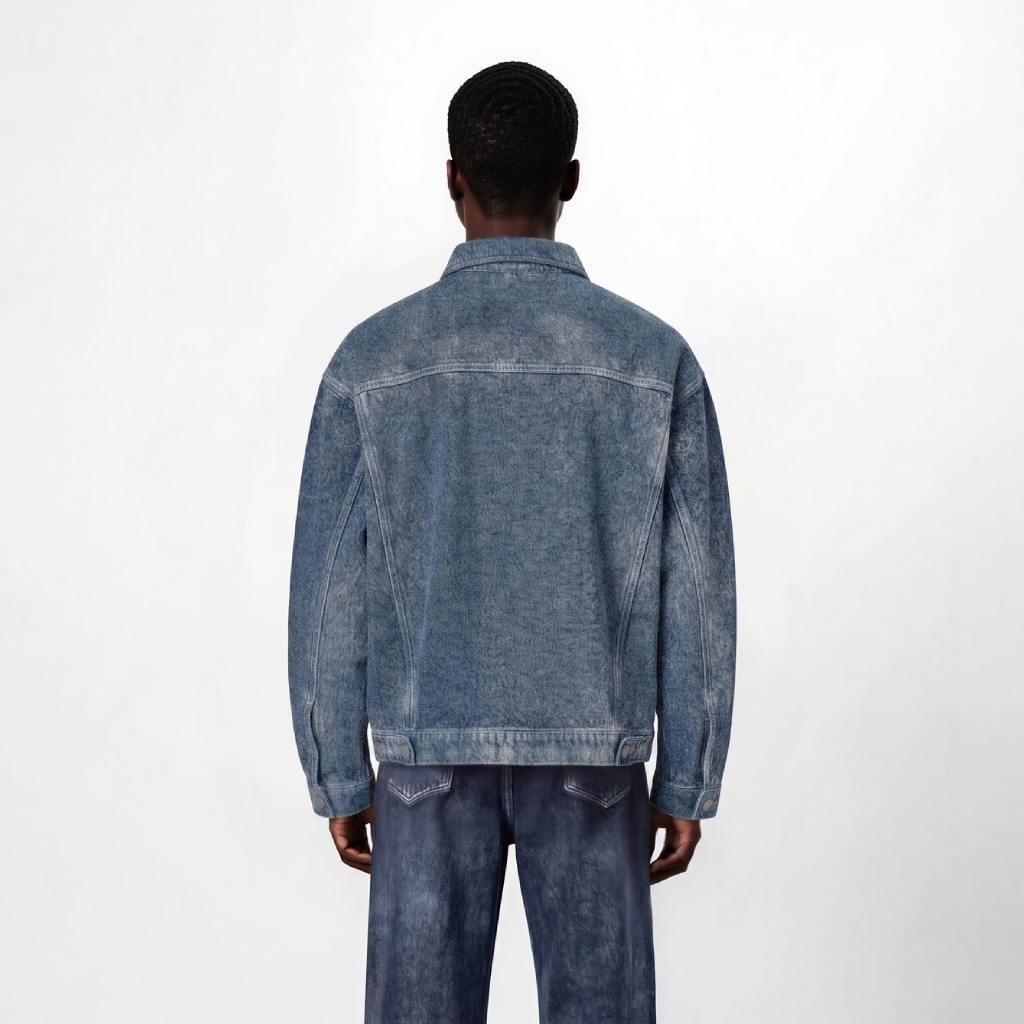 Veste oversized unisexe en jeans Heavy Used Effect - TUNIS FASHION WEEK 2024