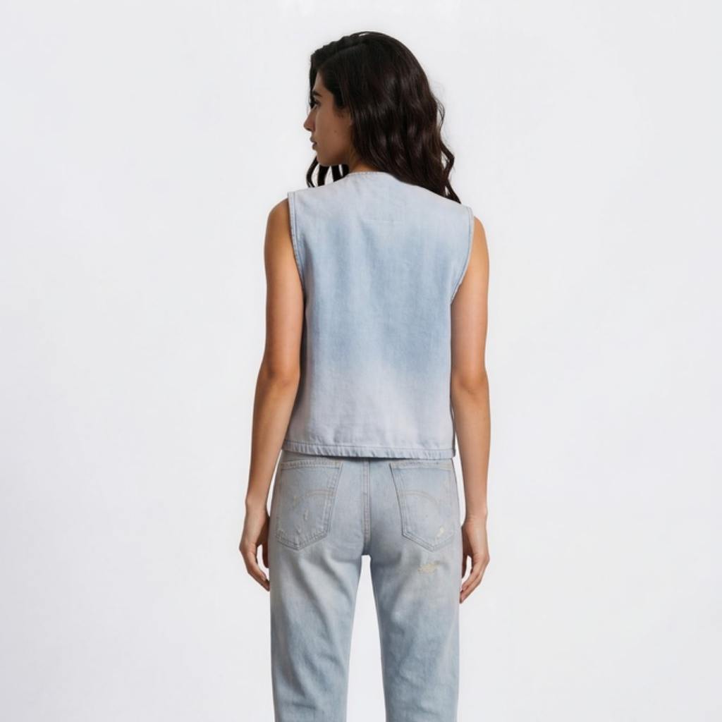 Workwear Farmla unisexe matelassé en jeans Heavy Used Effect TNFW