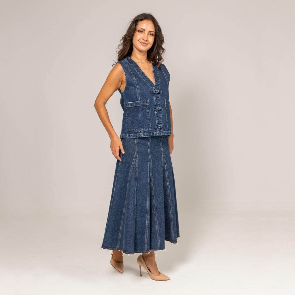 Jupe maxi femme à panneaux seconde vie