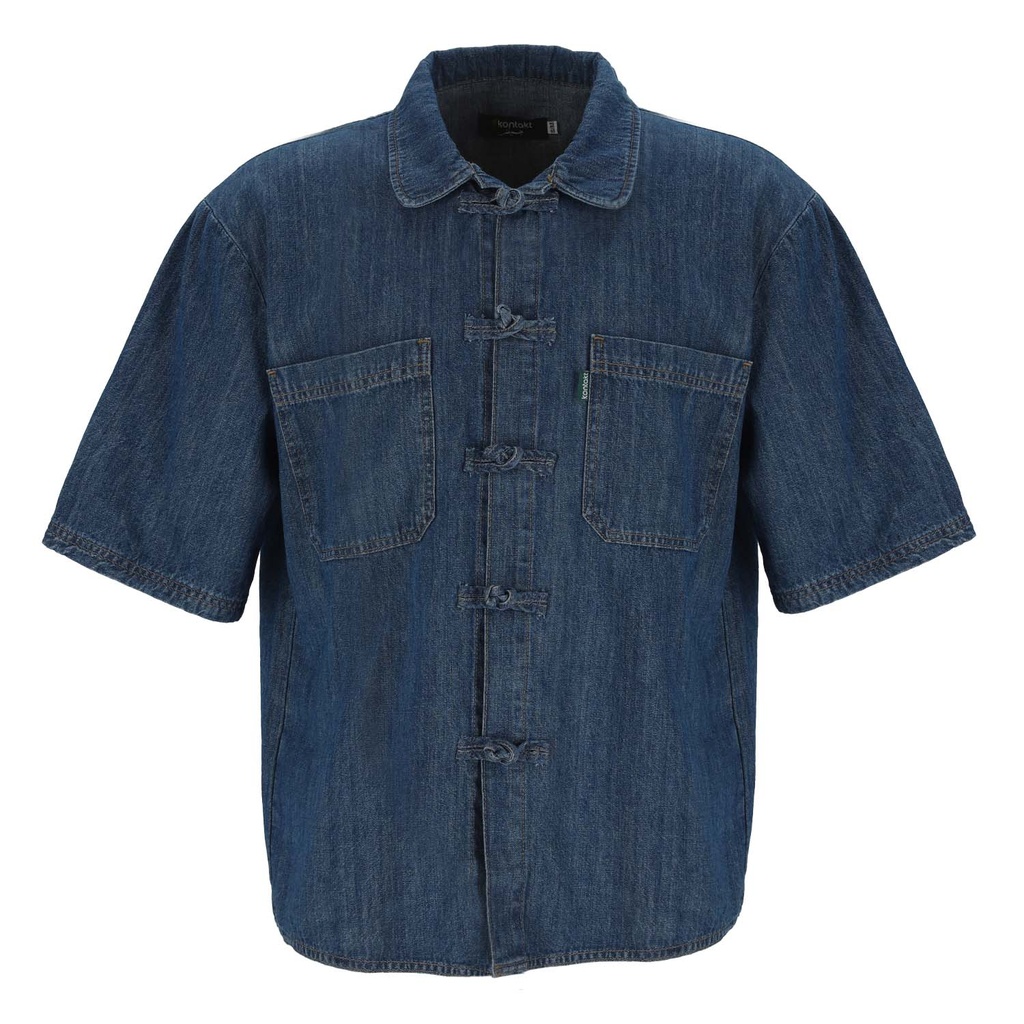 Chemise unisexe manches courtes en lin