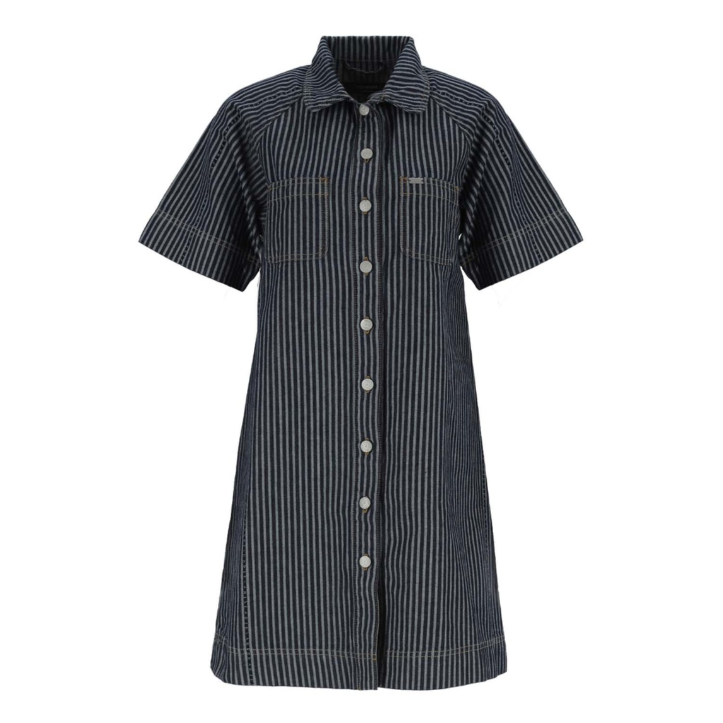 Robe chemise courte femme en jacquard