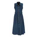 Robe chemise femme sans manche en lin