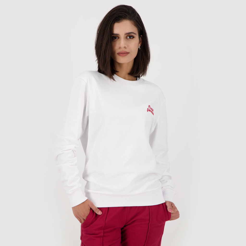 SWEAT UNISEX AVEC BRODERIE COEUR FONDANT