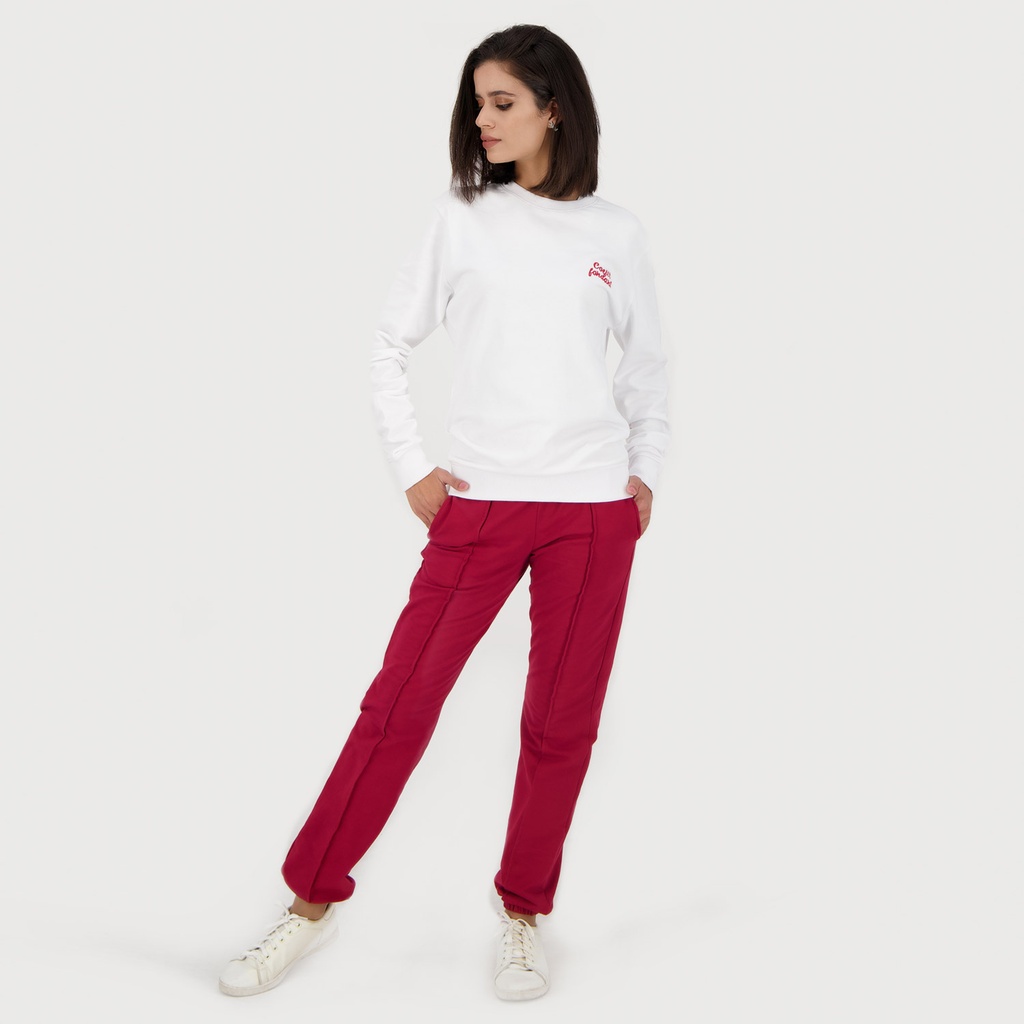SWEAT UNISEX AVEC BRODERIE COEUR FONDANT