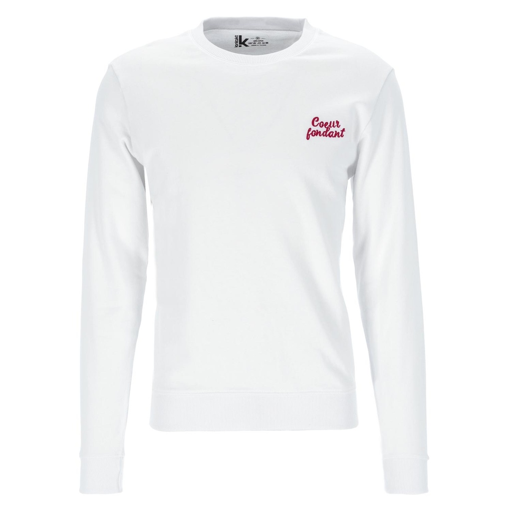 SWEAT UNISEXE AVEC BRODERIE COEUR FONDANT