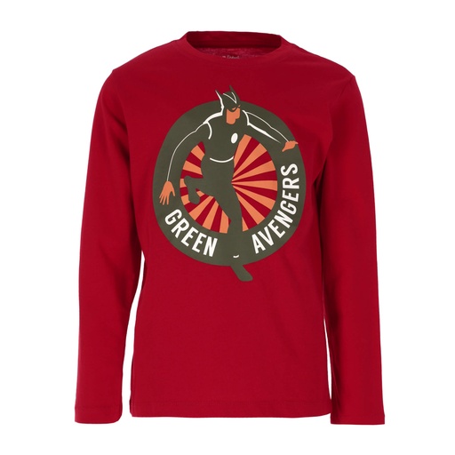 [05-010-02-330-K049-10A] T-shirt garçon manches longues AVENGERS (Rouge, 10A)