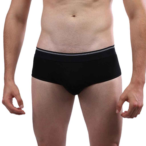 [05-010-20-020-K040-L] Slip midi homme en coton stretch (Noir, L)