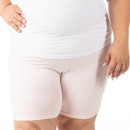 [05-010-06-021-K287-3XL] Boxer taille haute grandes tailles en microfibre extensible (Rose scallop Shell, 3XL)