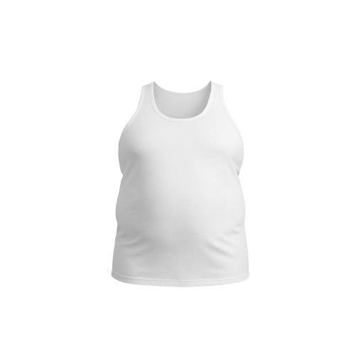 [05-010-19-020-K000-3XL] Singlet grandes tailles en coton pur (Blanc, 3XL)