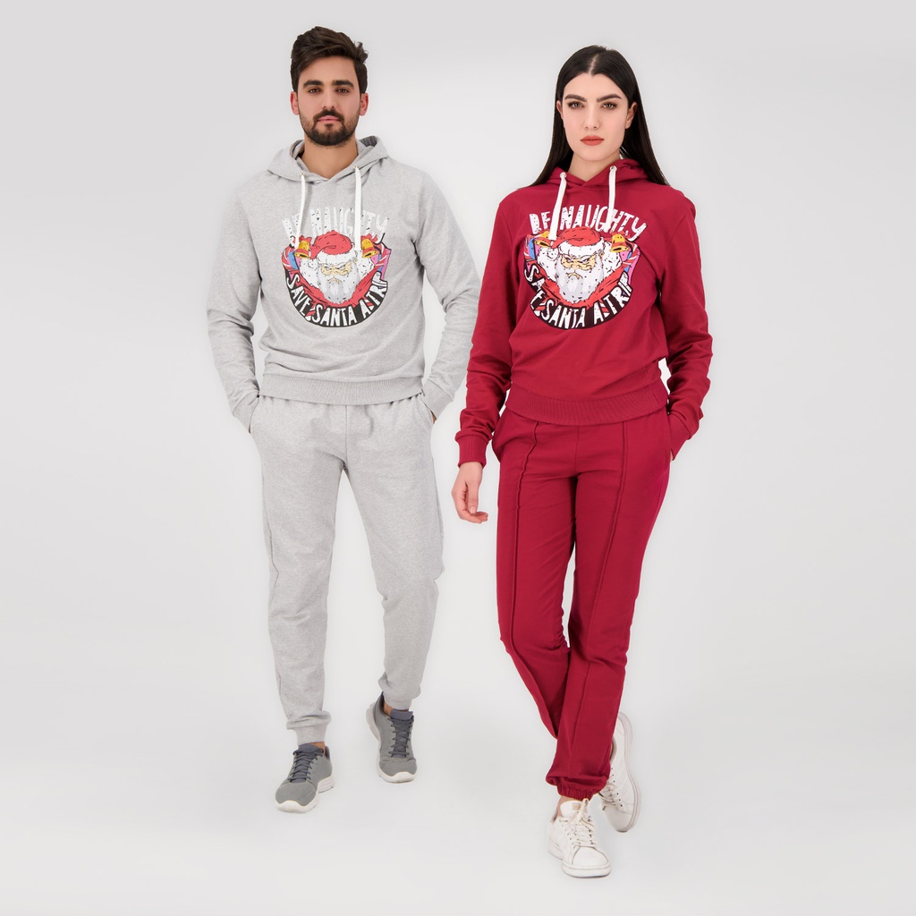 Hoodie noel unisexe BE NAUGHTY SAVE SANTA