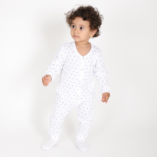 Grenouillère bébé sans pied imprimée