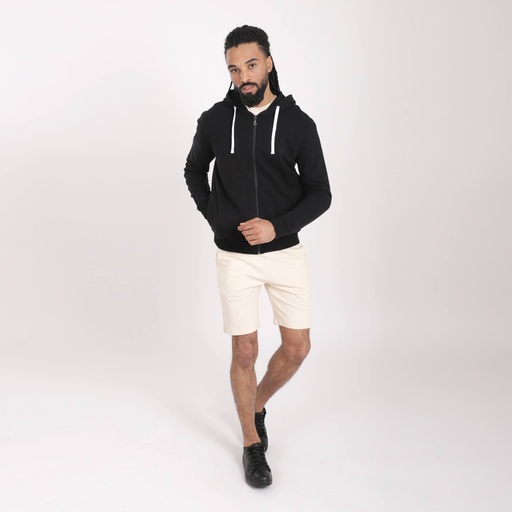 [05-010-43-005-K040-3XL] Hoodie zippé homme avec broderie (Noir, 3XL)