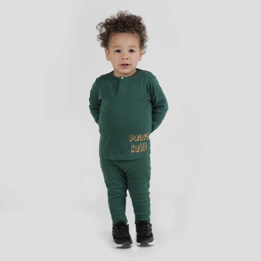 [05-010-37-007-K533-12M] Legging bébé côtelé (Vert Olive, 12M)