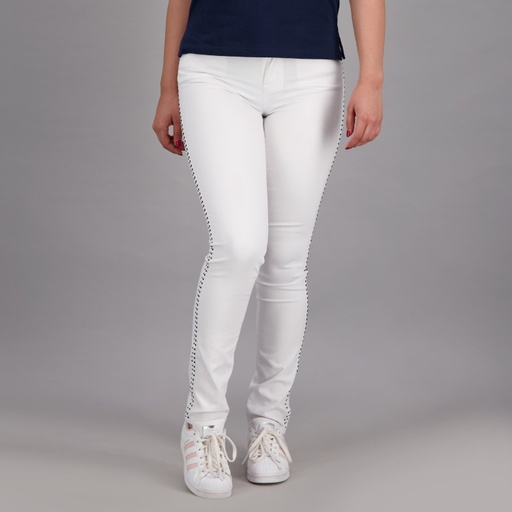 [01-010-01-372-K000-34] Pantalon slim push-up femme avec strass (34)