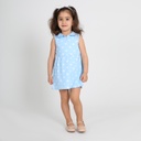 Robe polo bébé a pois avec col claudine