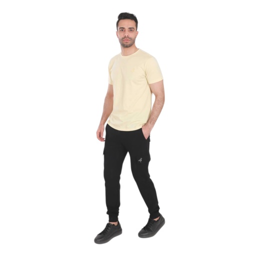 [05-010-65-031-K040-L] Jogger homme avec poches cargo (Noir, L)