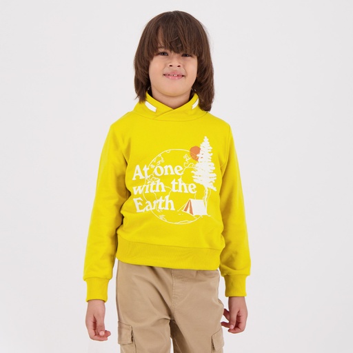 [05-010-36-087-K033-10A] Sweat garçon col haut croisé AT ONE WITH THE EARTH (10A)