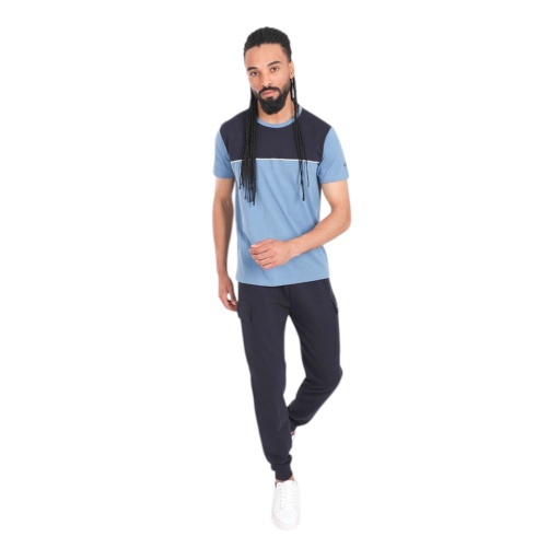 [05-010-65-031-K015-L] Jogger homme avec poches cargo (Bleu Marine, L)