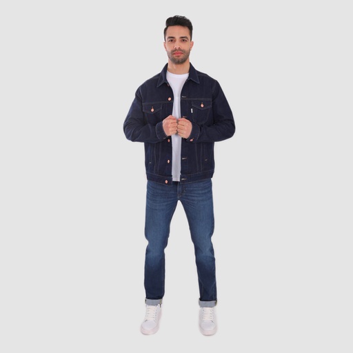 [01-010-10-043-K490-L] Regular jacket homme en jeans - KENZI (Jeans Bleu foncé, L)
