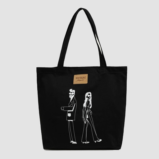 [01-010-31-004-K160-U] Tote bag en jeans DALI &amp; KINDA (Jeans Noir)