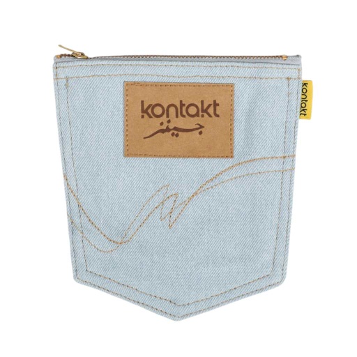[01-010-116-001-K412-U] Porte monnaie en jeans (Jeans  Bleu Clair)