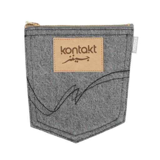 [01-010-116-001-K485-U] Porte monnaie en jeans (Jeans Gris)