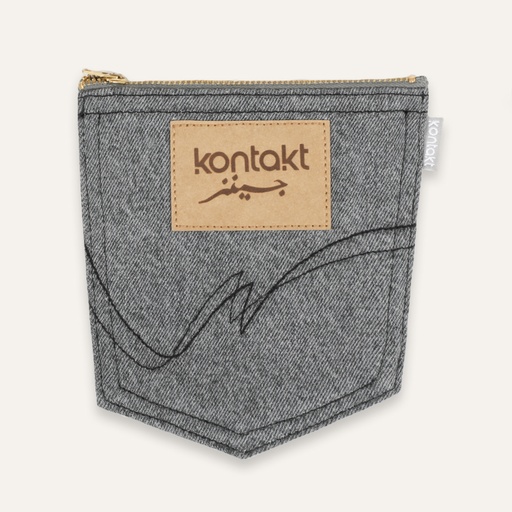 [01-010-116-001-K485-U] Porte monnaie en jeans (Jeans Gris)