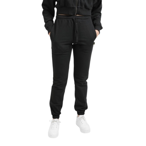 [05-010-65-037-K040-L] Jogger slim femme en molleton (Noir, L)