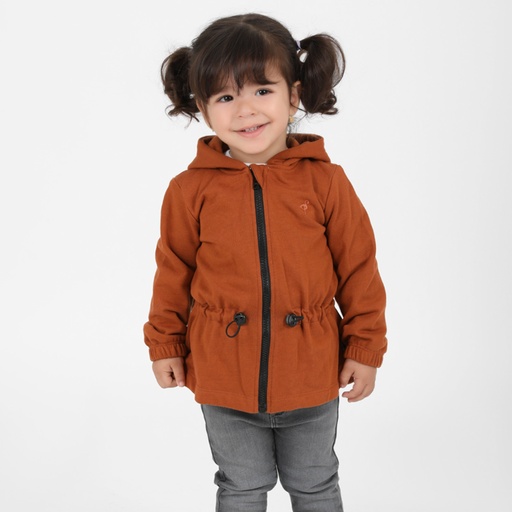 [05-010-43-058-K669-12/18M] Hoodie zippé bébé avec cordon de serrage (Camel, 12-18M)