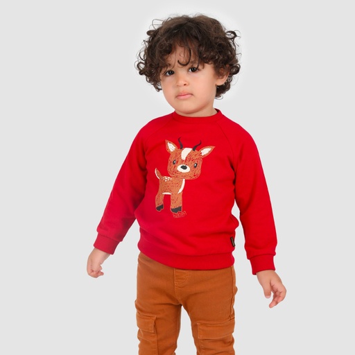 [05-010-36-120-K049-12/18M] Sweat bébé manches raglan GAZELLE (12-18M)