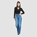 Body côtelé femme manches longues avec détail cut out
