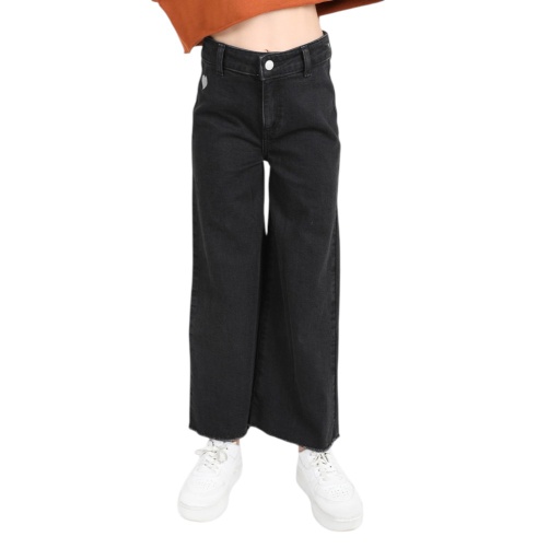 [01-010-01-460-K160-10/12ANS] Wide leg jeans fille (10-12A)