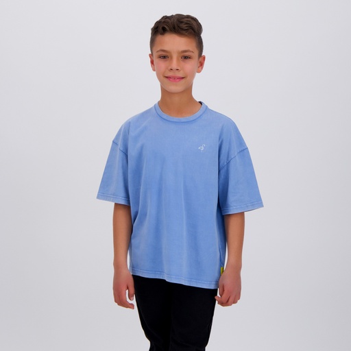 [05-010-02-547-K899-10/12A] T-shirt oversized garçon manches courtes délavé avec flamant rose (10/12 A)