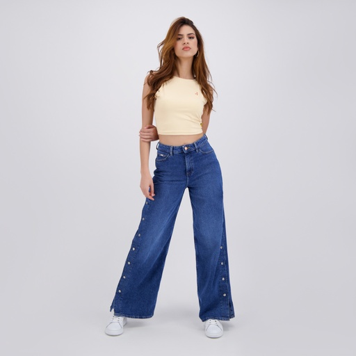 [05-010-59-006-K019-L] Top femme sans manches avec broderie (chair, L)