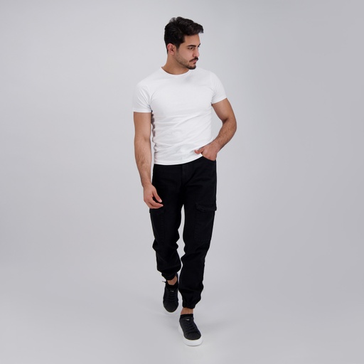 [05-010-02-538-K000-L] T-shirt homme manches courtes avec broderie (Blanc, L)