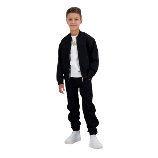 [01-010-90-021-K040-10-12A] Bombers workwear garçon (Noir, 10/12 A)